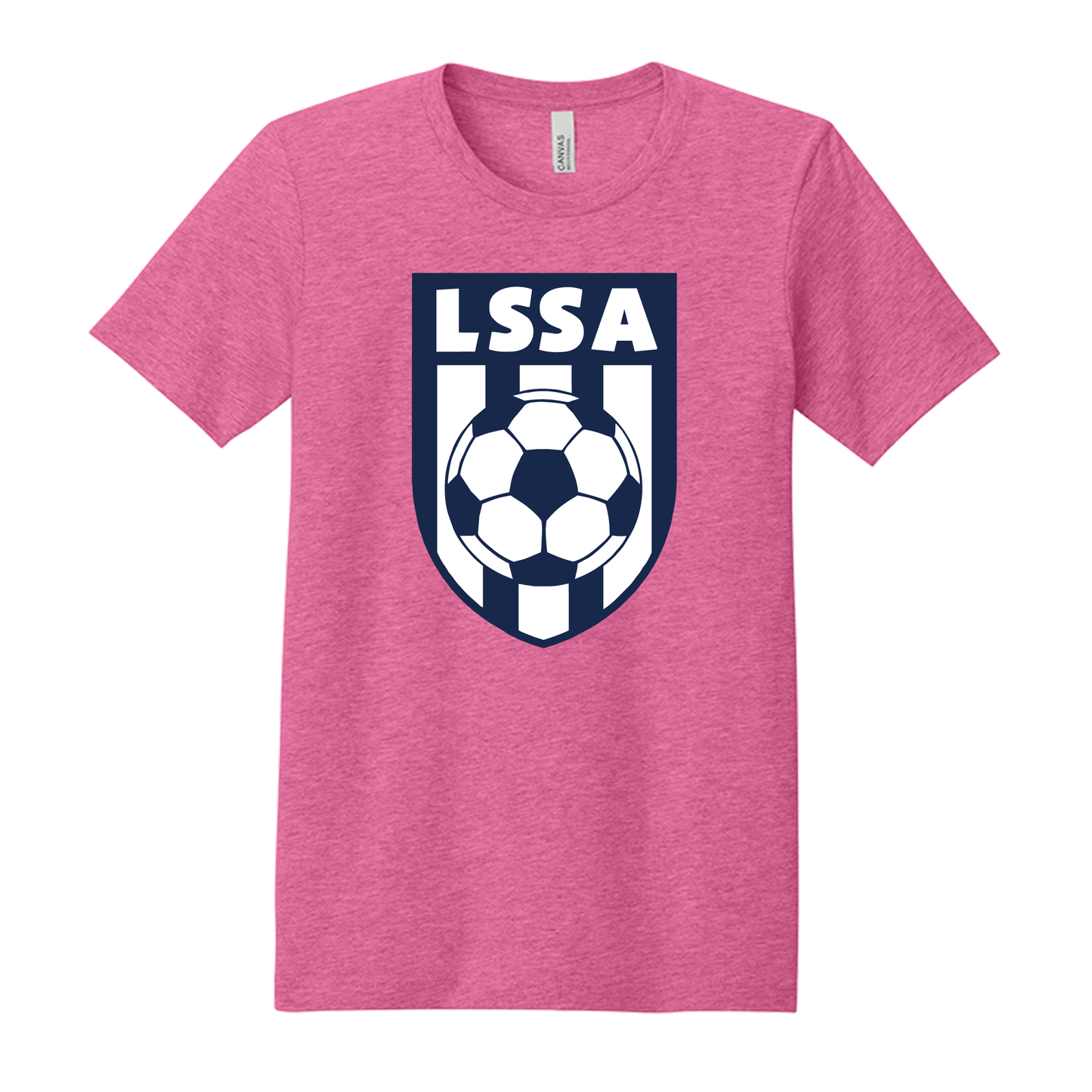 LSSA Personalized Soccer Pink BELLA+CANVAS T-Shirt