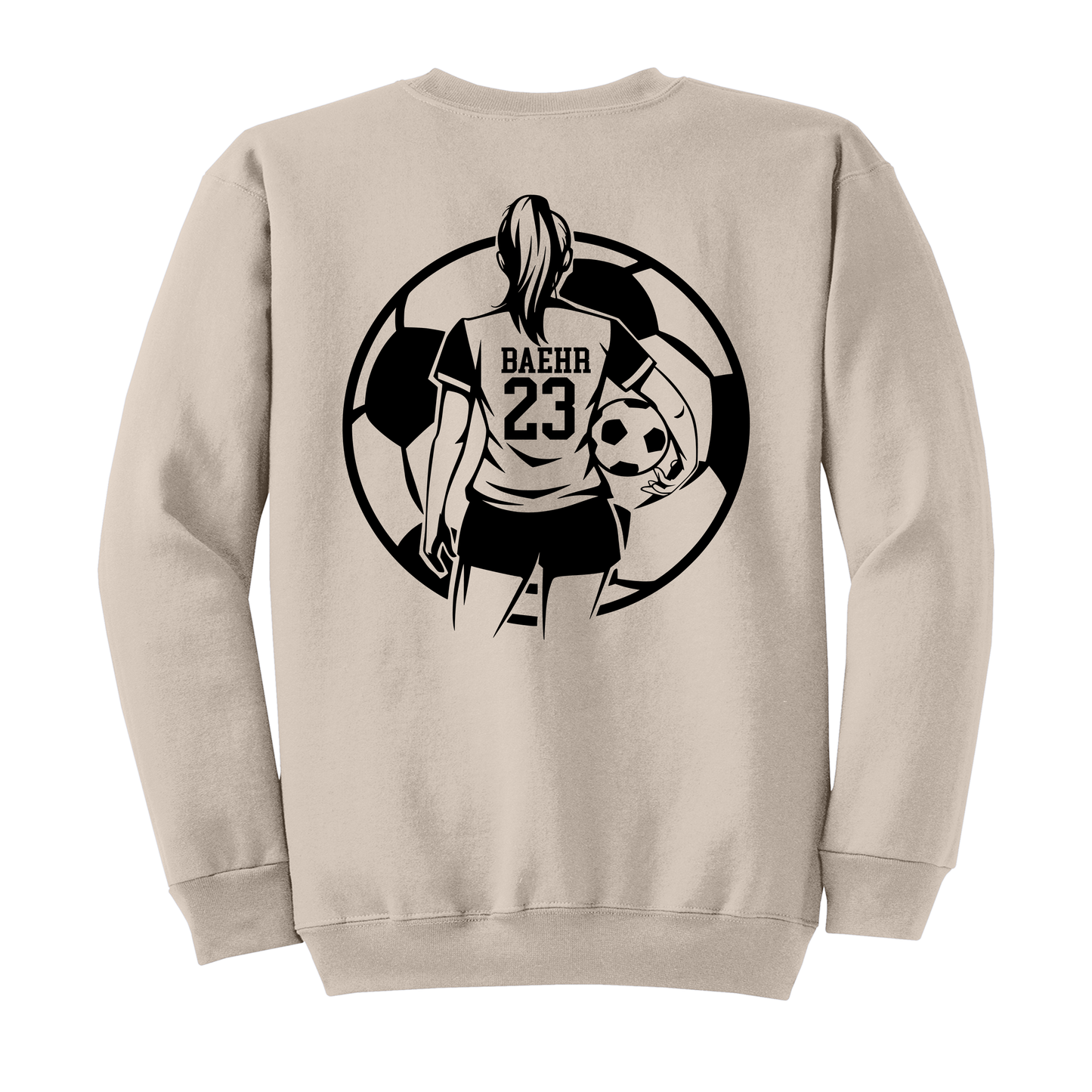 ⚽ Soccer Grandma Sweatshirt – Crewneck or Hoodie | Cream & Grey