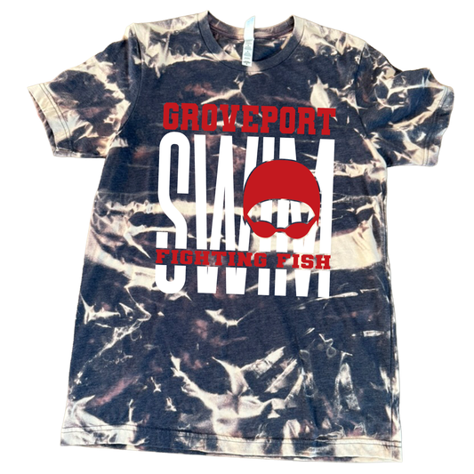 Groveport Fighting Fish Tie-Dye Swim Team T-Shirt – Ohio Swim Team Spirit Tee