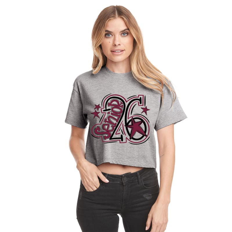 👕 Senior ’26 Crop-Top Tee – Class of 2026 Graphic Tee