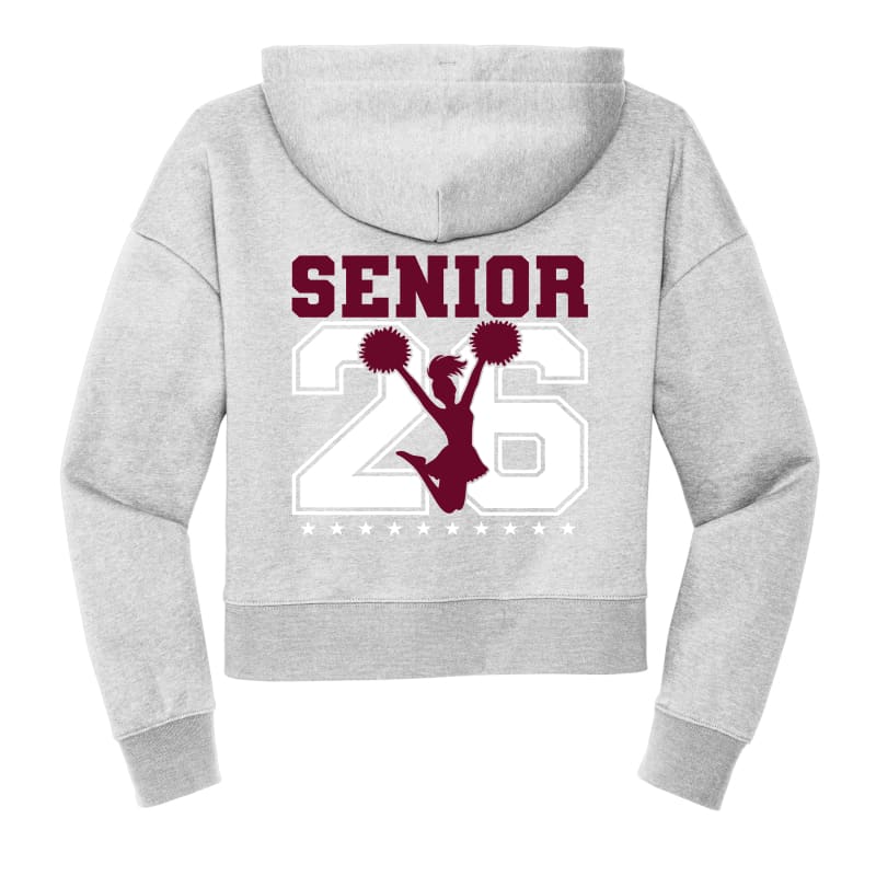 Senior Cheer™ Crop Hoodie – Class of 2026 Soft Fleece