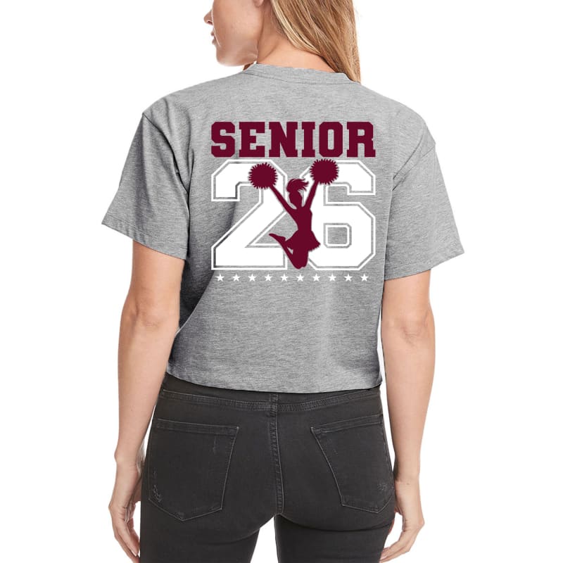 Senior Cheer Crop Top – Class of ’26 Spiritwear (Black