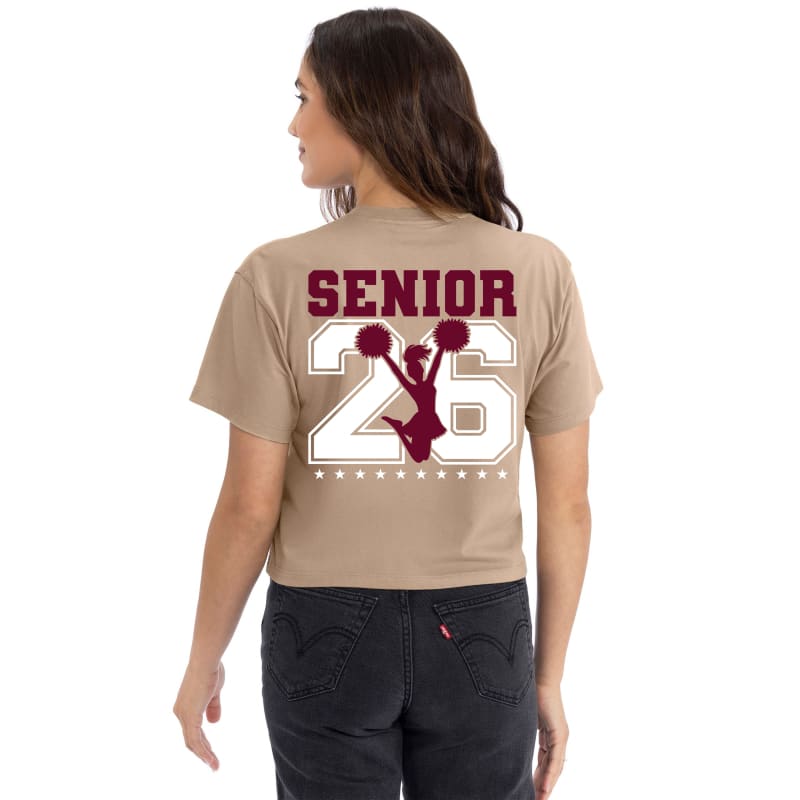 Senior Cheer Crop Top – Class of ’26 Spiritwear (Black