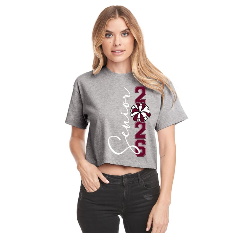 Senior Cheer Crop Top – Class of ’26 Spiritwear (Black