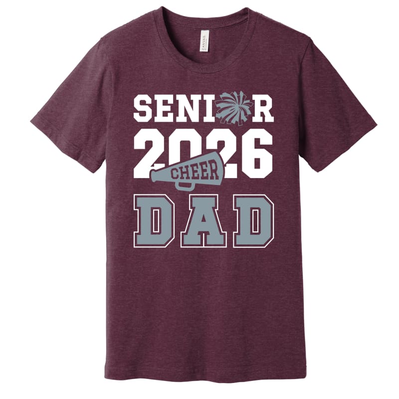 👕 Senior Cheer Dad 2026 Crewneck Tee – Game Day Essential