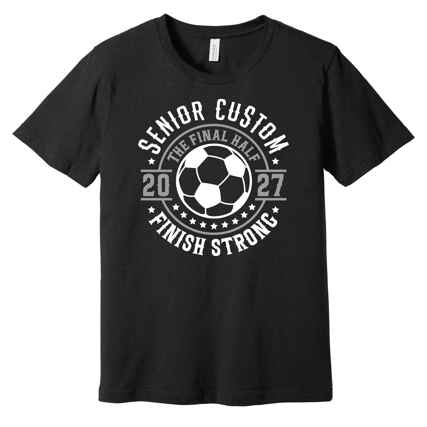 Senior Custom "Finish Strong" Soccer Tee