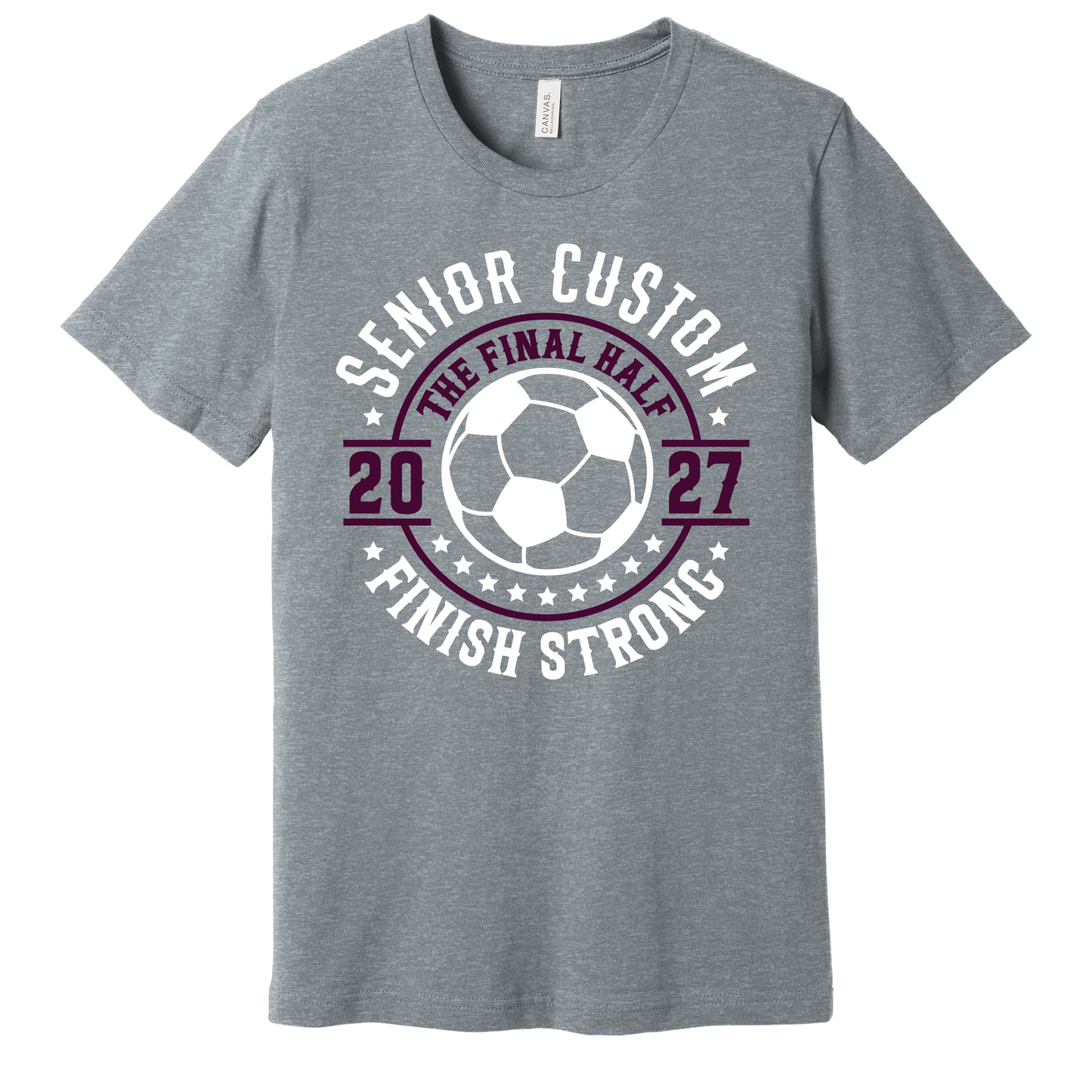 Senior Custom "Finish Strong" Soccer Tee