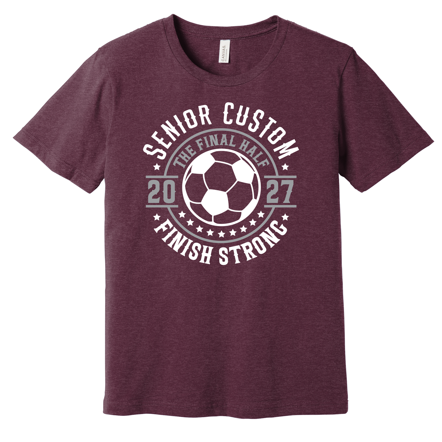 Senior Custom "Finish Strong" Soccer Tee