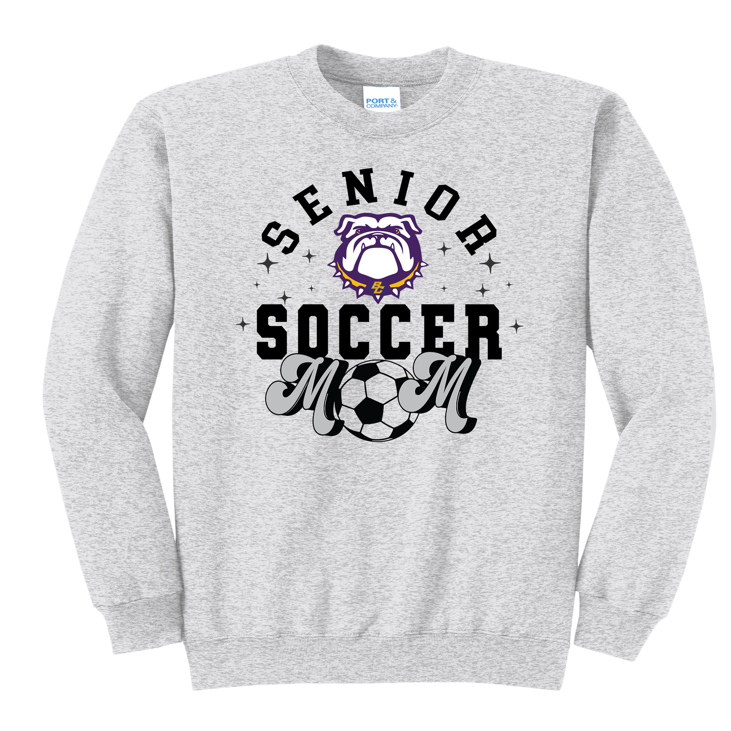 Custom Senior Soccer Mom Bulldogs Sweatshirt – Personalized Crewneck or Hoodie