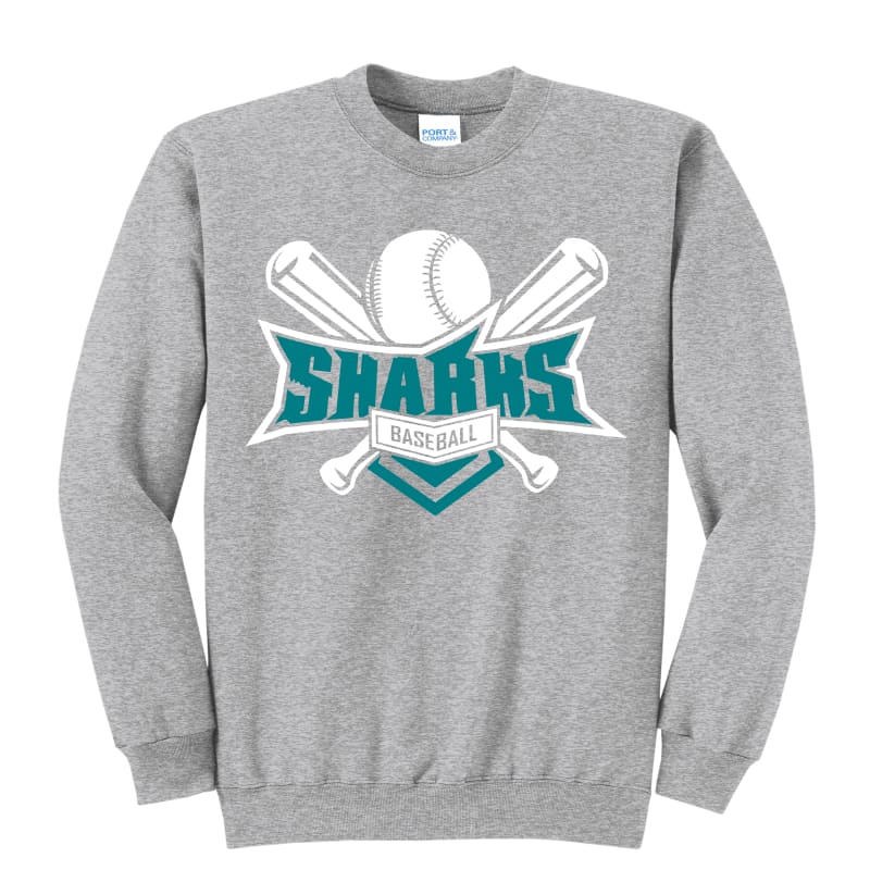 Sharks Baseball Crewneck Sweatshirt – Customizable Fan
