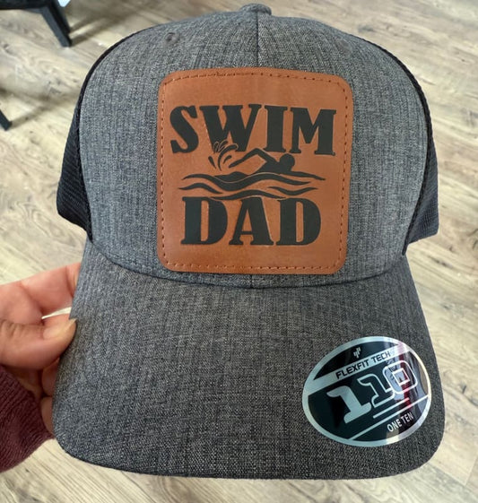 🧢 SWIM DAD Flexfit Trucker Hat – For Proud Poolside Dads