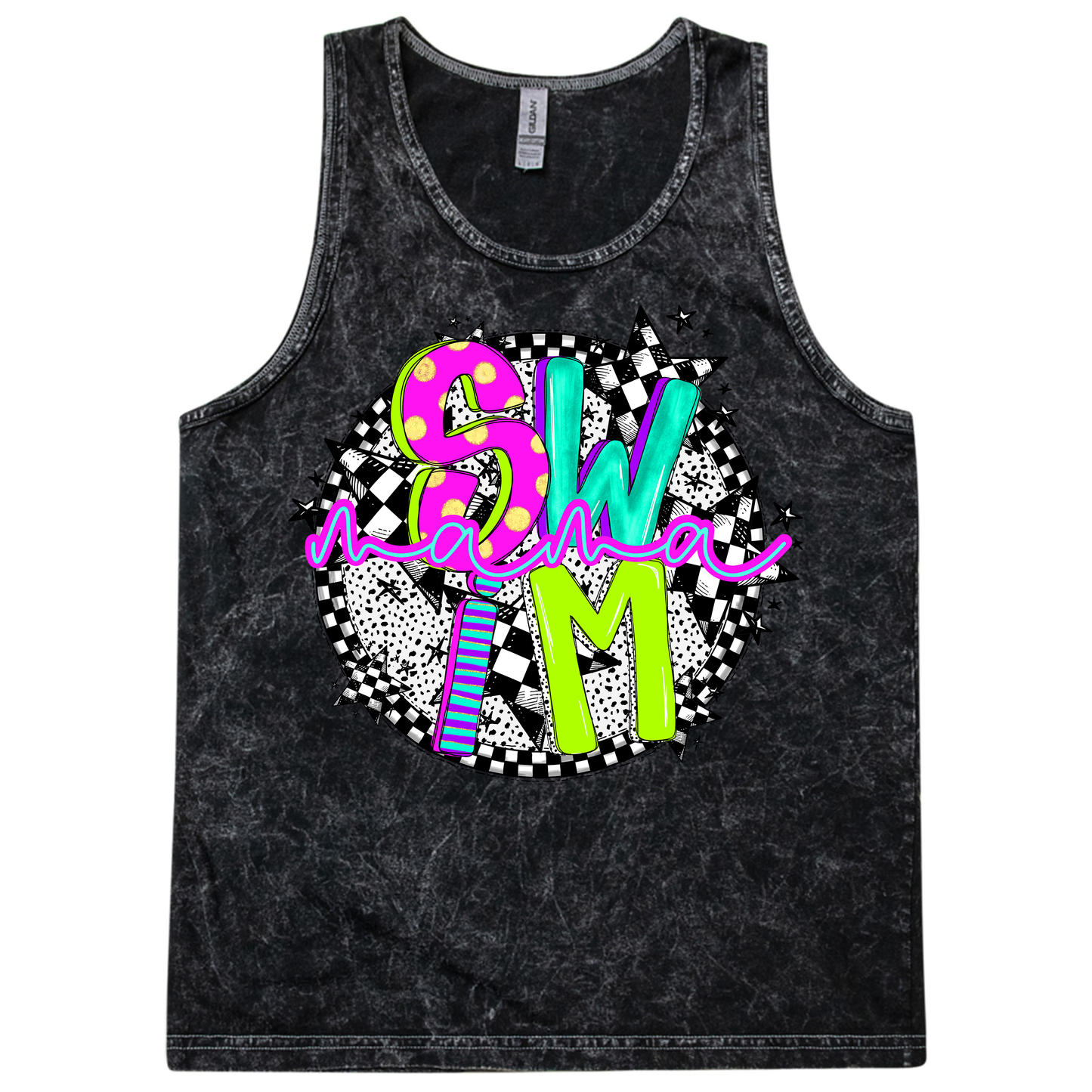 Retro Neon Swim Mama Vintage Collection – Groveport Fighting Fish Spirit Wear