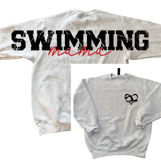 Swimming Mama Crewneck Sweatshirt – Groveport Fighting Fish Swim Team Sweatshirt