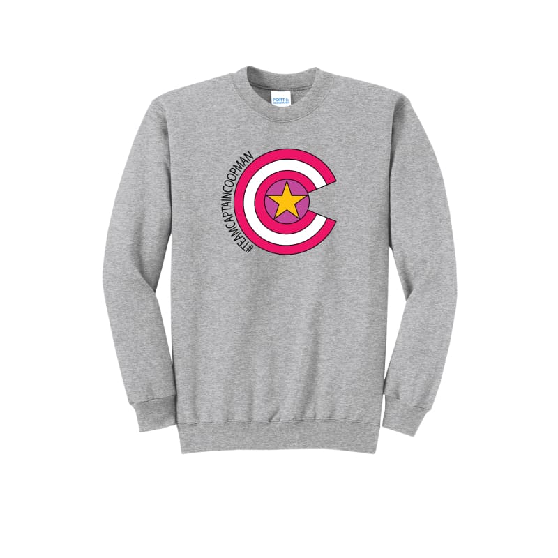 Team Captain Coopman Crewneck - Youth Small / Gray -