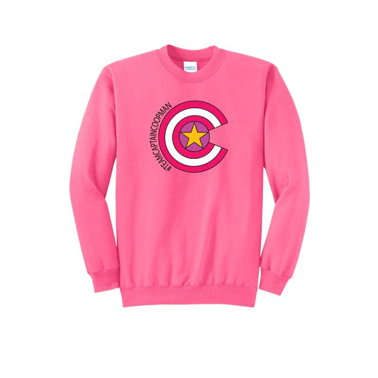 Team Captain Coopman Crewneck - Youth Small / Pink -