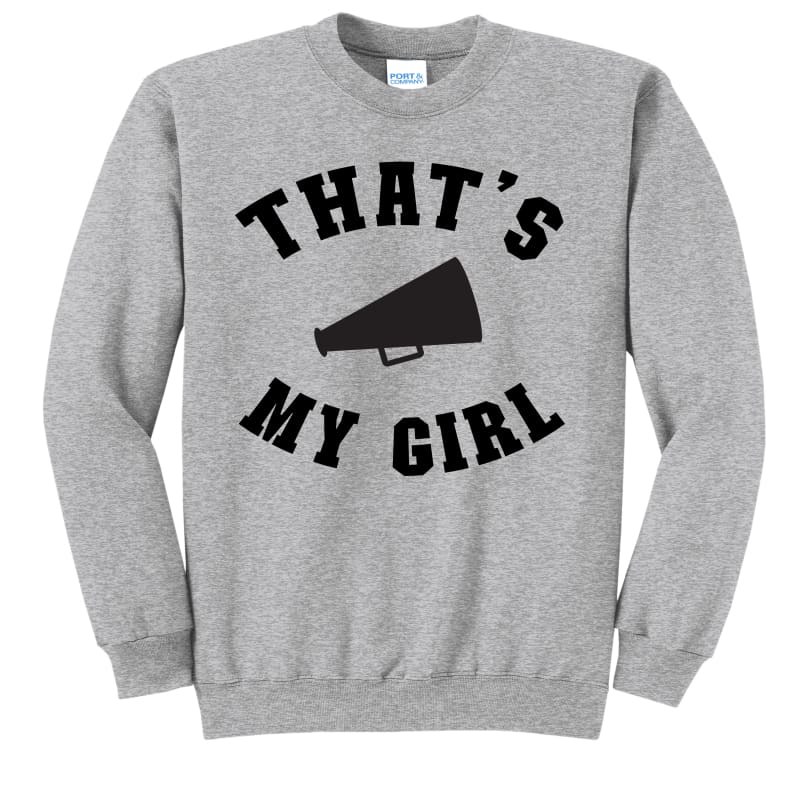That’s My Girl Cheer Sweatshirt – White Gray & Black - Grey