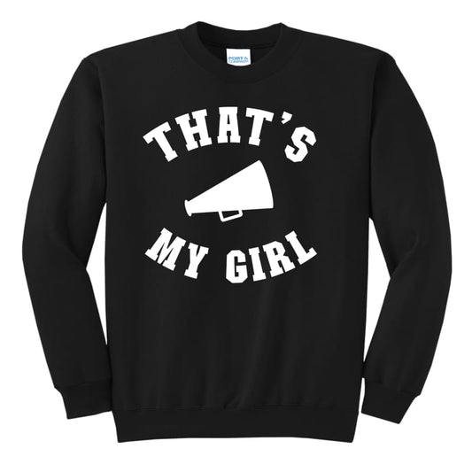 That’s My Girl Cheer Sweatshirt – White Gray & Black