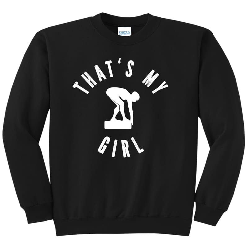 That’s My Girl Swim Sweatshirt – Custom Name Back Print