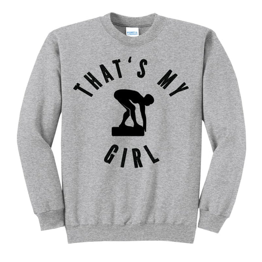 That’s My Girl Swim Sweatshirt – Custom Name Back Print