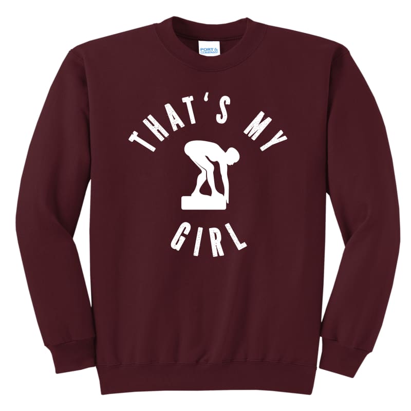 That’s My Girl Swim Sweatshirt – Custom Name Back Print