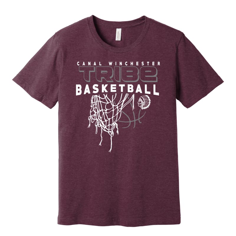 Tribe Basketball Net Tee – Youth to Adult 3XL (Black Grey
