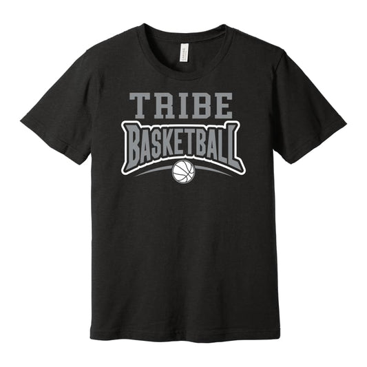 Tribe Basketball Tee – Youth to Adult 3XL (Black Grey