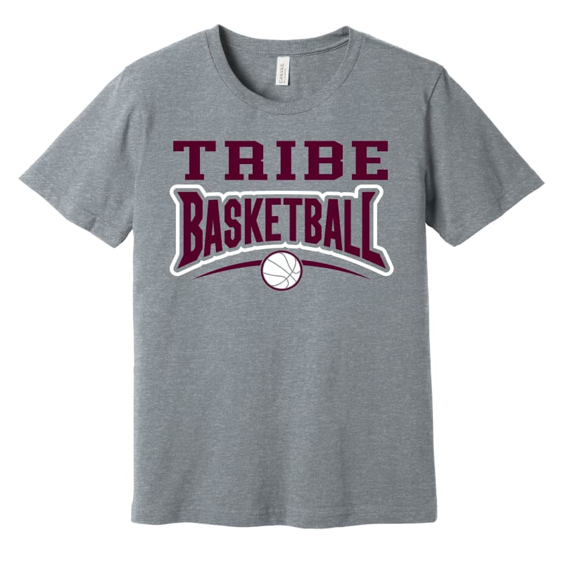 Tribe Basketball Tee – Youth to Adult 3XL (Black Grey