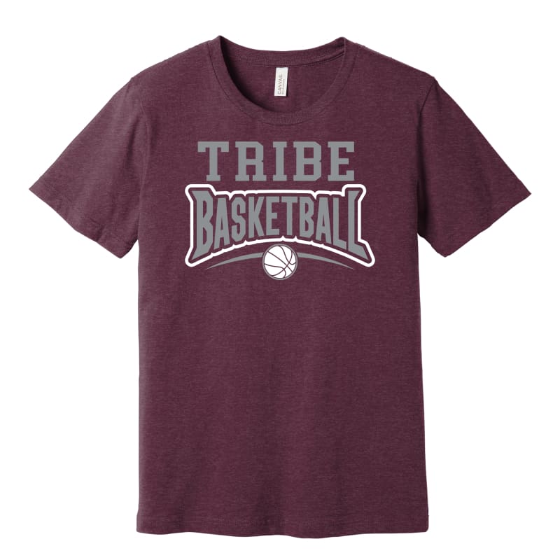 Tribe Basketball Tee – Youth to Adult 3XL (Black Grey