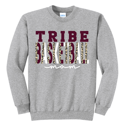 Tribe Basketball Mom Leopard Grey Sweatshirt – Canal Winchester
