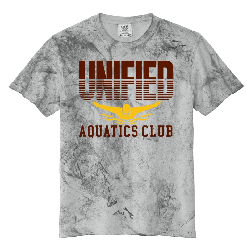Unified Aquatics Club Blast Tee – Grey or Yellow - Youth