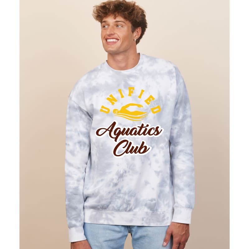 Unified Aquatics Club Gold Logo Tie-Dye Sweatshirt - Small
