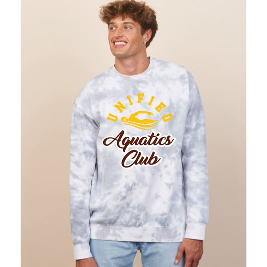 Unified Aquatics Club Gold Logo Tie-Dye Sweatshirt - Small