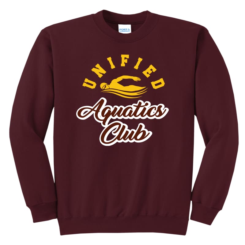 💛 Unified Aquatics Club Sweatshirt - Maroon / Small