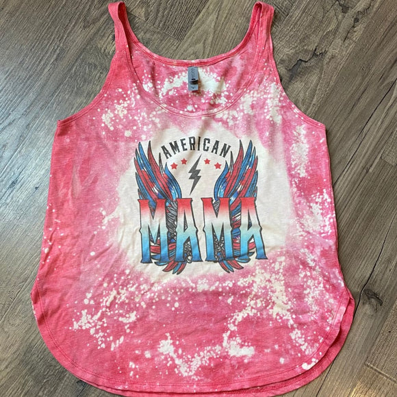 American Mama Bleached Tank - Small - Clothing
