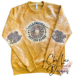 Bleached Adult Yellowstone Sweatshirt Hoodie - Small Crew - 