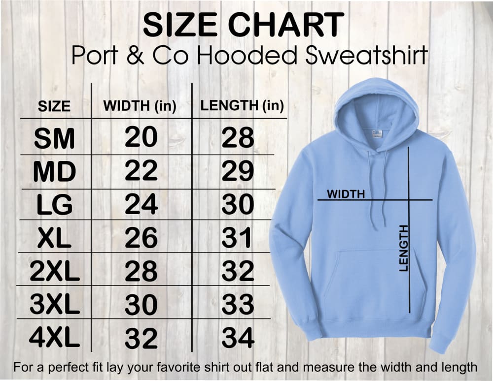 bleached bulldog head hoodie size chart
