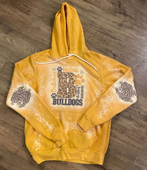 Bleached Bulldogs Sweatshirt Hoodie - XS / Hood - Clothing