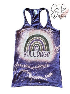 Bleached Purple Bulldogs Rainbow Tank - Small
