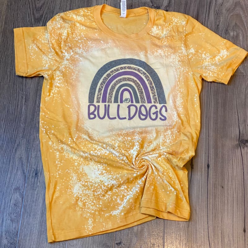 Bleached Rainbow Bulldogs Unisex Tee - XS - Clothing