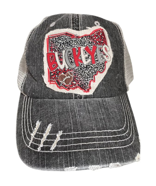 Buckeyes Ponytail Trucker Hat - One Size - Trucker Hats