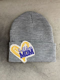 Bulldog Mom Beanie Winter Hat Toboggan Grey