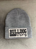Bulldog Strong Beanie Winter Hat Toboggan Gray