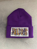 Bulldogs Beanie Winter Hat Toboggan Purple