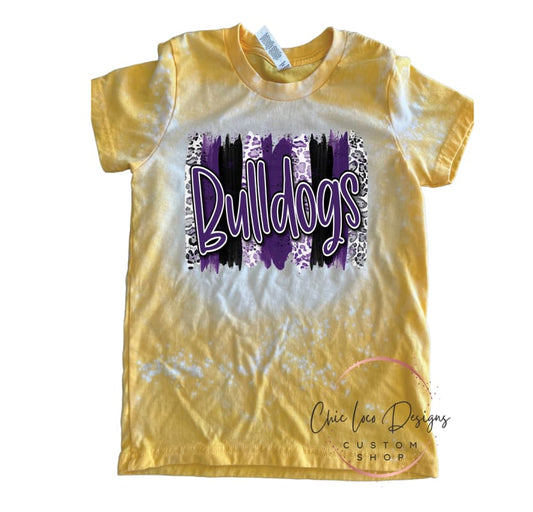 Bulldogs Brush Stroke Youth Tee