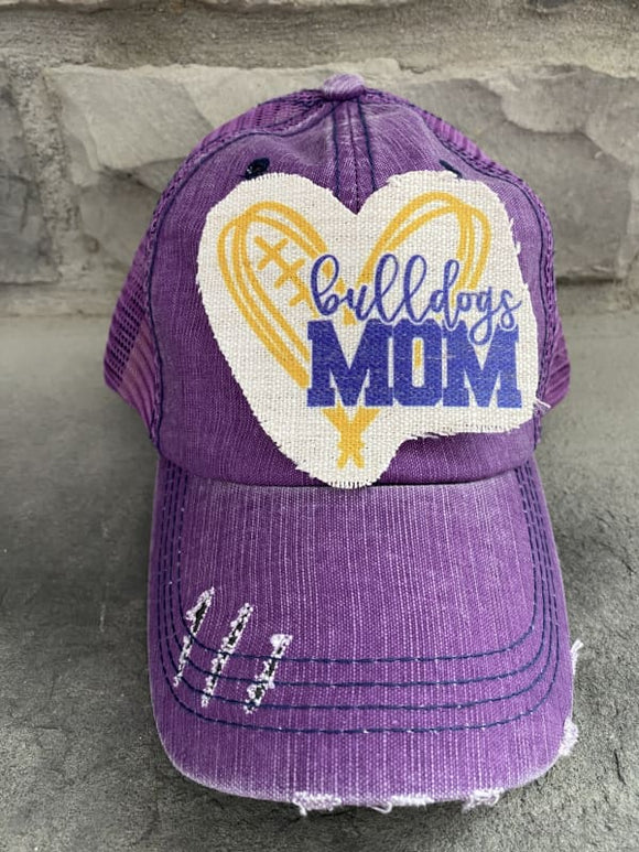 Bulldogs Mom Ponytail Trucker Hat