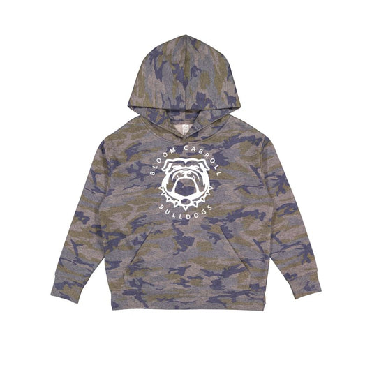 Camo Bloom Carroll Bulldogs Hood Unisex - Youth XS -