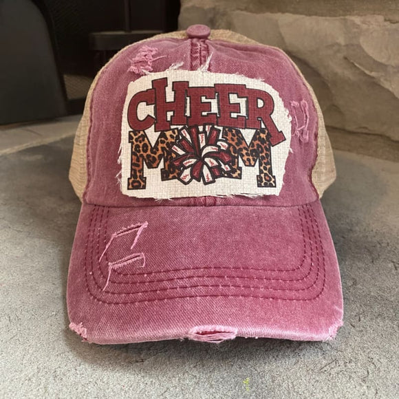 Cheer Mom Ponytail Hat - One Size - Trucker Hats