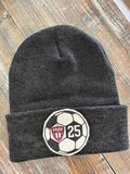 Custom Pride Soccer Number Beanie - Dark Grey - Winter Hats