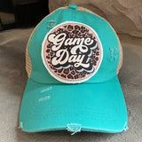 Game Day Ponytail Trucker Hat - Teal - Trucker Hats