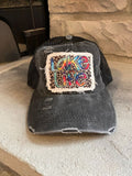 Lake Life Criss Cross Ponytail Hat - Black - Trucker Hats